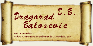 Dragorad Balošević vizit kartica